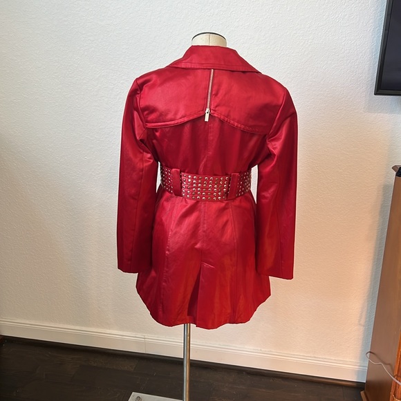 BeBe used Red coat with belt - Picture 11 of 12